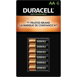 imageDuracell Rechargeable AAA Batteries 4 Count Pack Triple A Battery for Longlasting Power AllPurpose PreCharged Battery for Household and Business Devices6 Count Pack of 1